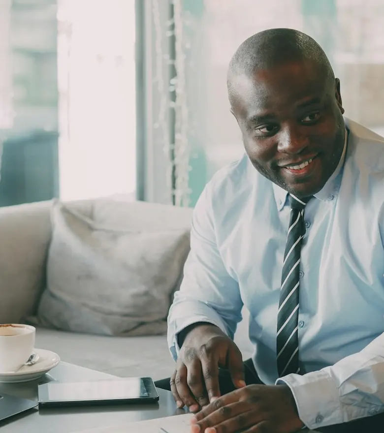 Business professionals in conversation about financial plans